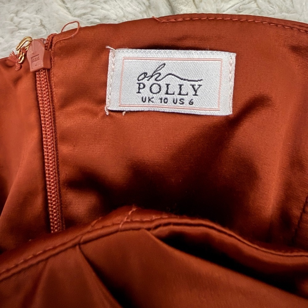 Oh Polly Elegant Satin Red Dresses - Picture 5 of 5